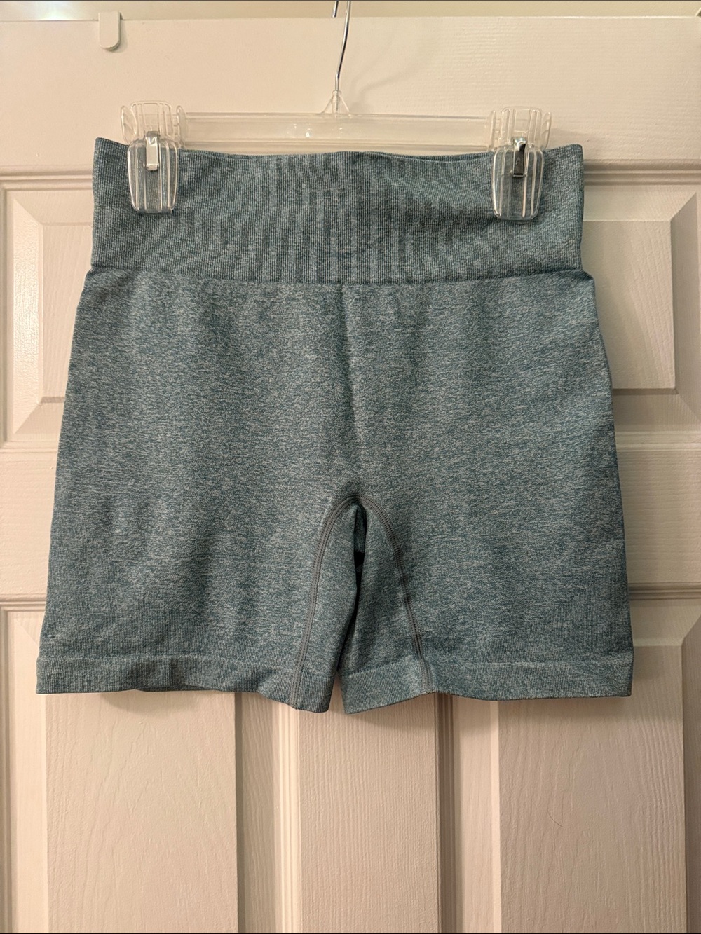 Amazon Heathered Teal Women's Athletic Bike Shorts